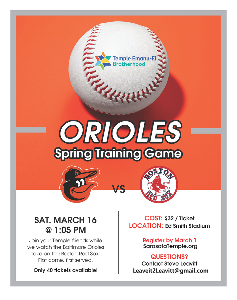 Banner Image for Brotherhood Orioles Spring Training Game