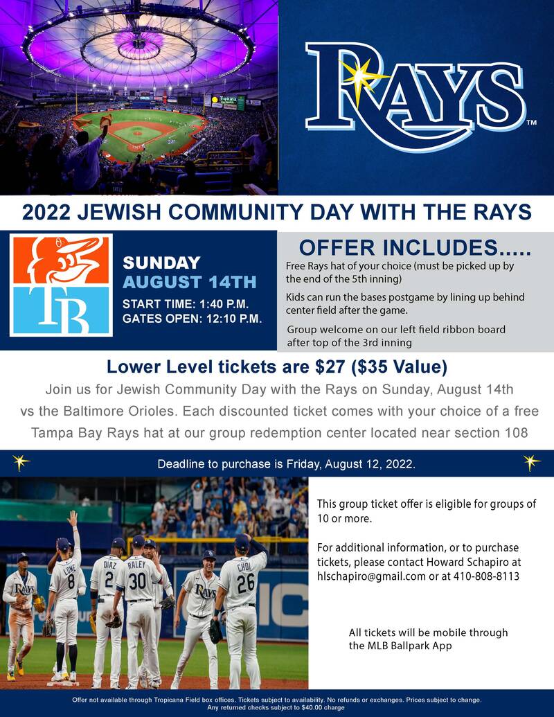 Banner Image for Rays Jewish Community Day Baseball Game
